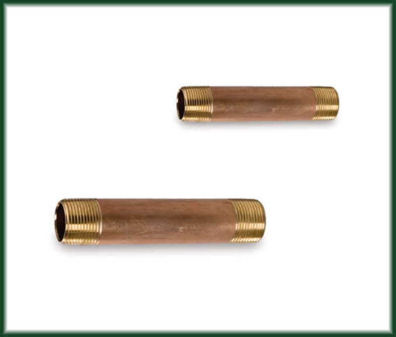 Red brass pipe nipples welded category image