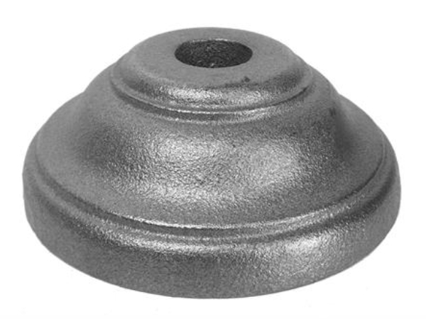 Cast iron round base, 0.75 inch