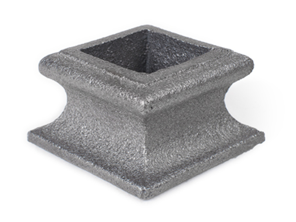 Cast iron short square shoe, 1 inch