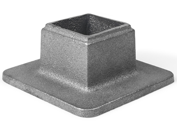 Cast iron wide base square shoe, 1.25 inch