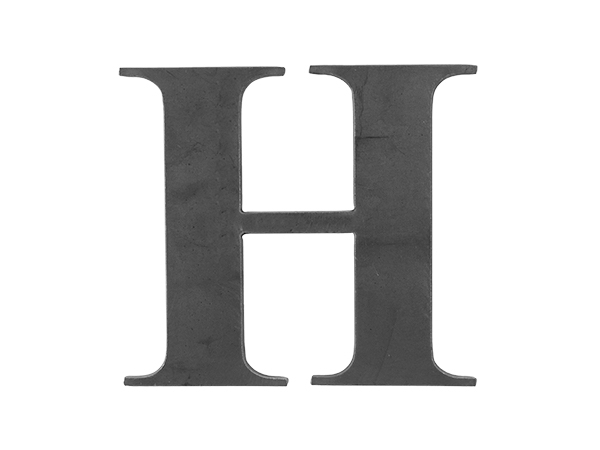 Steel letter H