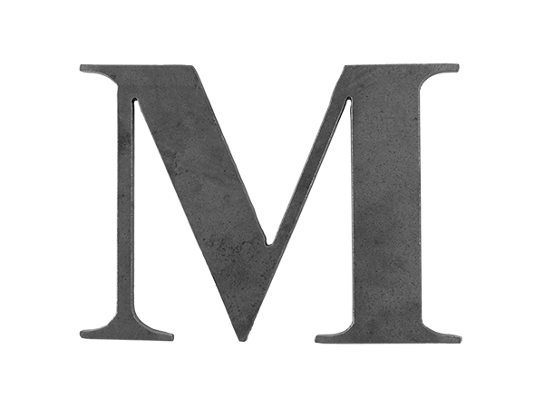 Steel letter M