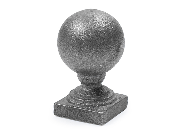 Cast iron ball solid base cap