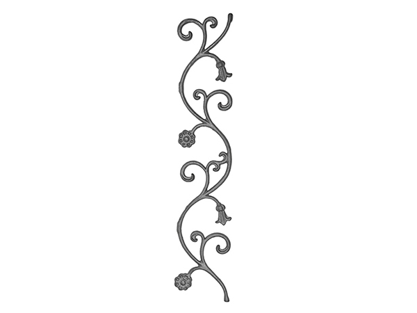 Cast iron bellflower panel