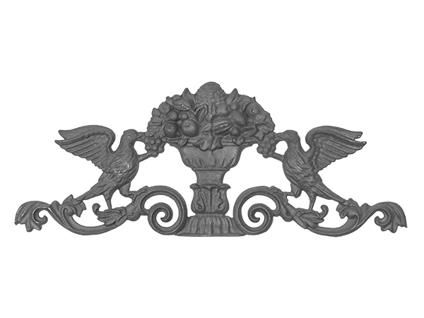 Cast iron doves basket valance