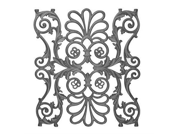 Cast iron railing casting, 21 x 18.5-inch