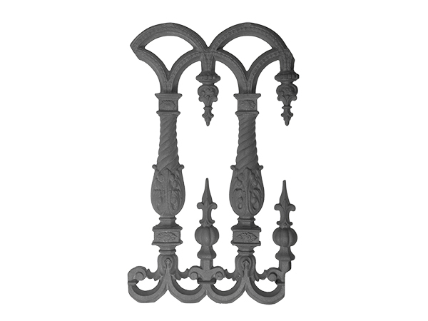 Cast iron railing casting, 30.75 x 18-inch