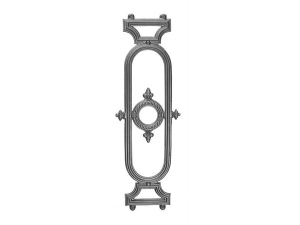 Cast iron railing panel hollow backside