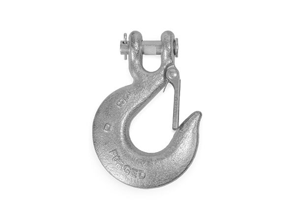 Clevis sling hook with latch