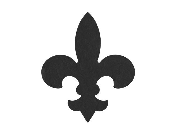 Plasma cut fleur de lis