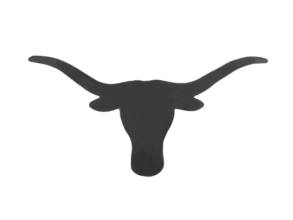 Plasma cut sign of longhorn in 8 inch.