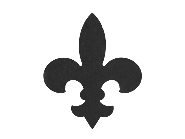 Plasma cut fleur de lis